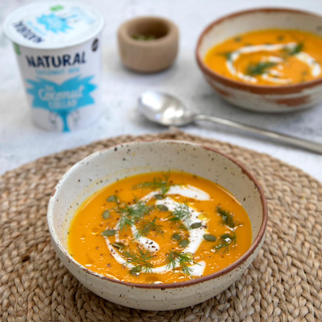 Butternut Squash Soup with Yoghurt Drizzle – The Coconut Collaborative